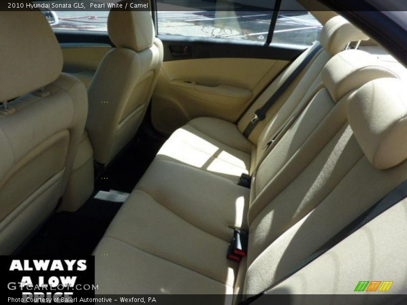 Pearl White / Camel 2010 Hyundai Sonata GLS