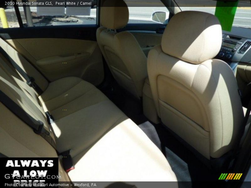Pearl White / Camel 2010 Hyundai Sonata GLS