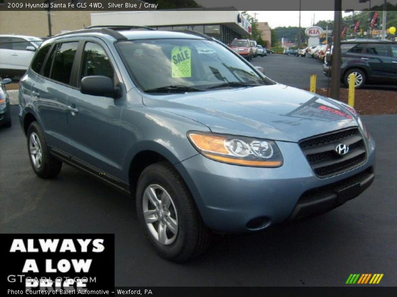 Silver Blue / Gray 2009 Hyundai Santa Fe GLS 4WD