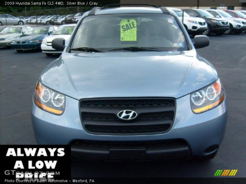 Silver Blue / Gray 2009 Hyundai Santa Fe GLS 4WD