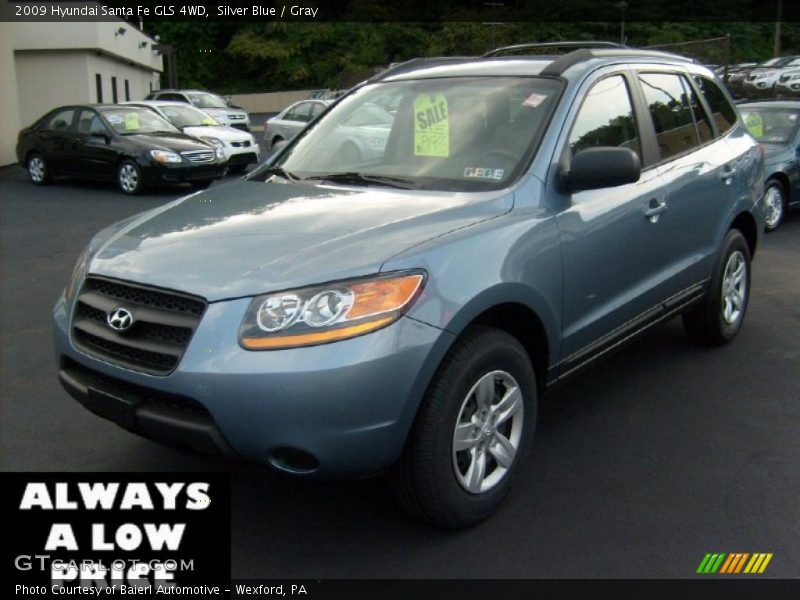 Silver Blue / Gray 2009 Hyundai Santa Fe GLS 4WD
