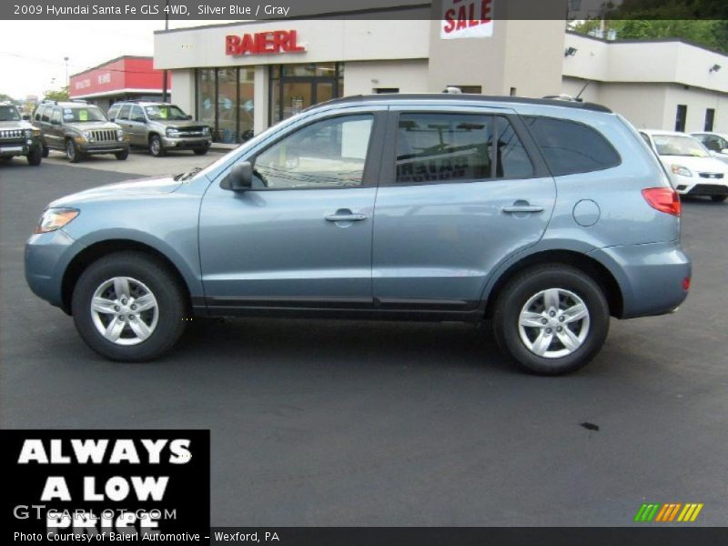 Silver Blue / Gray 2009 Hyundai Santa Fe GLS 4WD