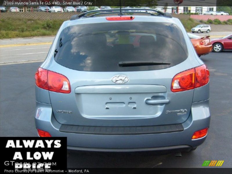 Silver Blue / Gray 2009 Hyundai Santa Fe GLS 4WD