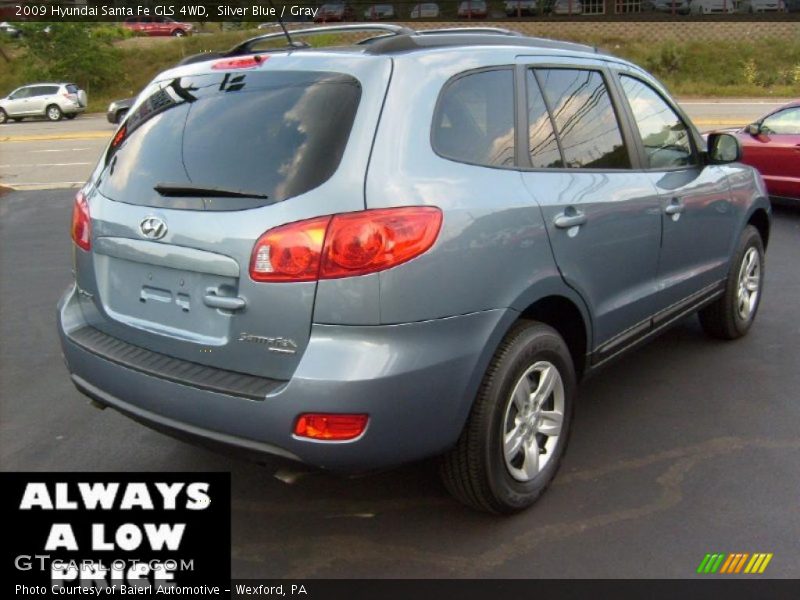 Silver Blue / Gray 2009 Hyundai Santa Fe GLS 4WD