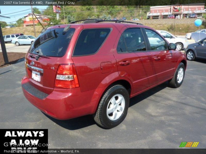 Radiant Red / Gray 2007 Kia Sorento LX 4WD