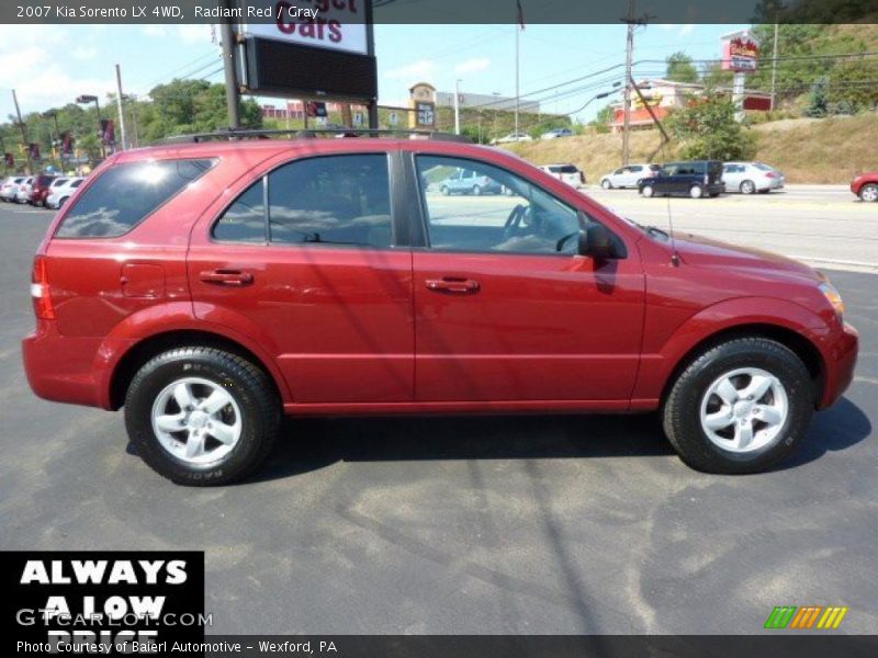 Radiant Red / Gray 2007 Kia Sorento LX 4WD