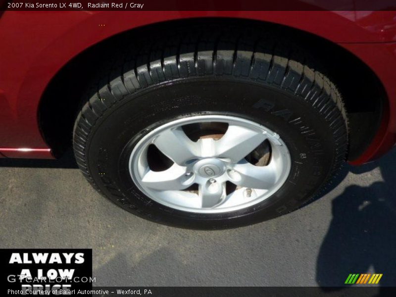 Radiant Red / Gray 2007 Kia Sorento LX 4WD