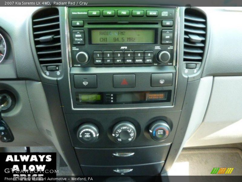Radiant Red / Gray 2007 Kia Sorento LX 4WD