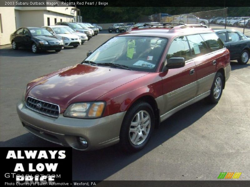 Regatta Red Pearl / Beige 2003 Subaru Outback Wagon