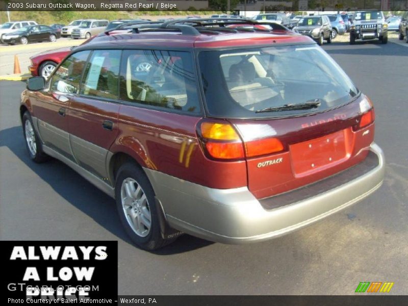 Regatta Red Pearl / Beige 2003 Subaru Outback Wagon