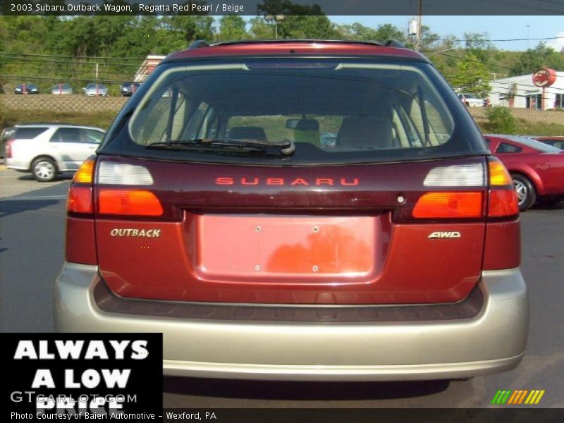 Regatta Red Pearl / Beige 2003 Subaru Outback Wagon