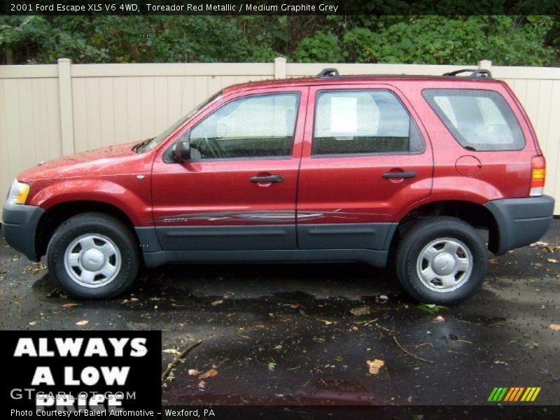 Toreador Red Metallic / Medium Graphite Grey 2001 Ford Escape XLS V6 4WD