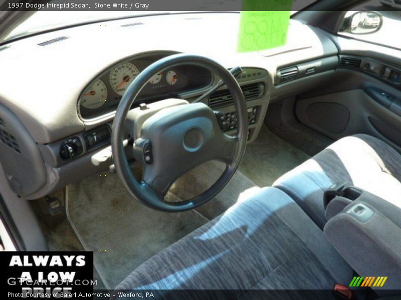 Stone White / Gray 1997 Dodge Intrepid Sedan