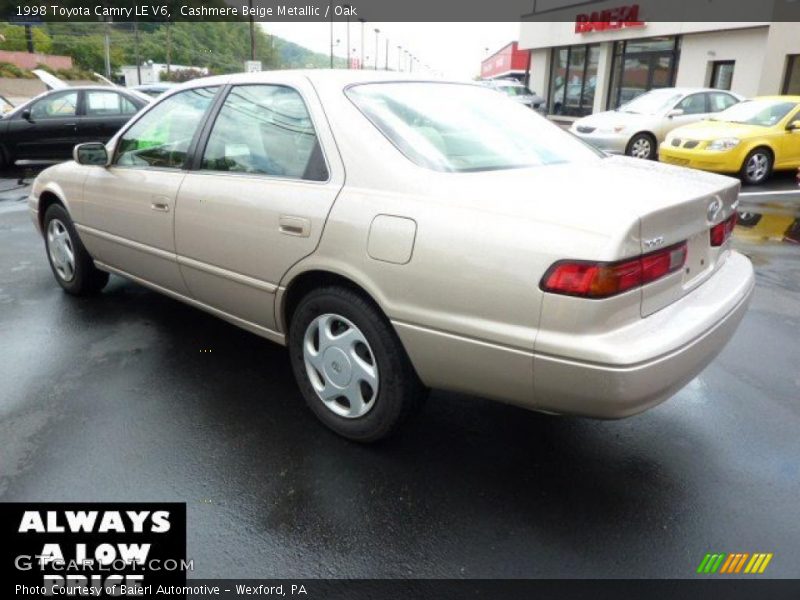 Cashmere Beige Metallic / Oak 1998 Toyota Camry LE V6