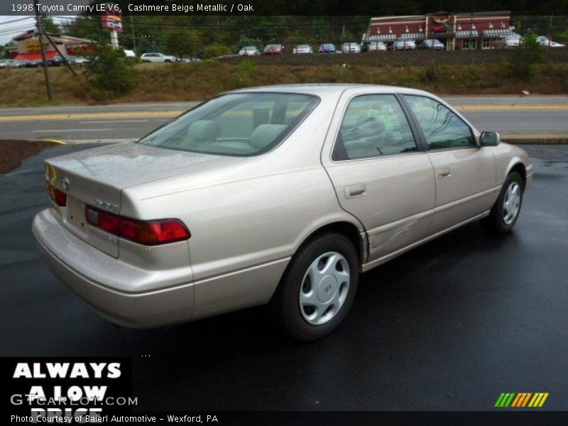 Cashmere Beige Metallic / Oak 1998 Toyota Camry LE V6