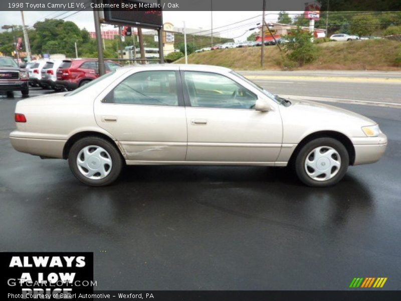 Cashmere Beige Metallic / Oak 1998 Toyota Camry LE V6