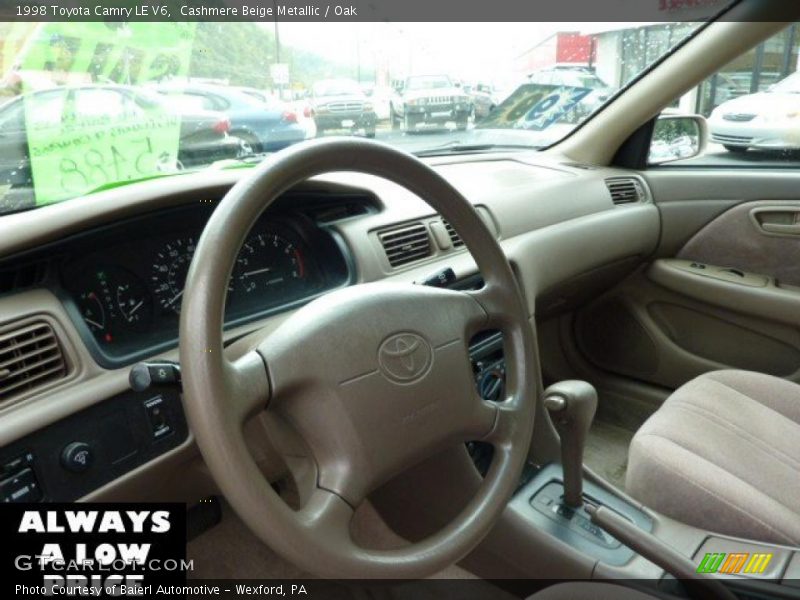 Cashmere Beige Metallic / Oak 1998 Toyota Camry LE V6