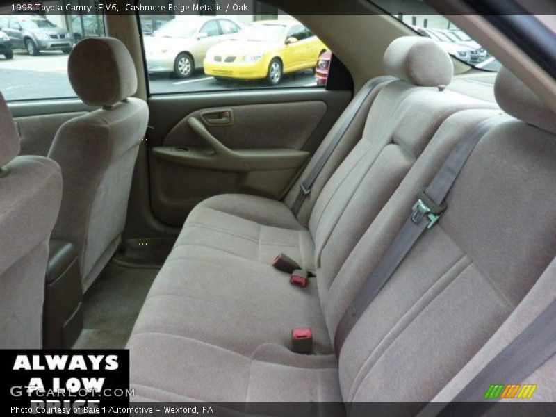 Cashmere Beige Metallic / Oak 1998 Toyota Camry LE V6