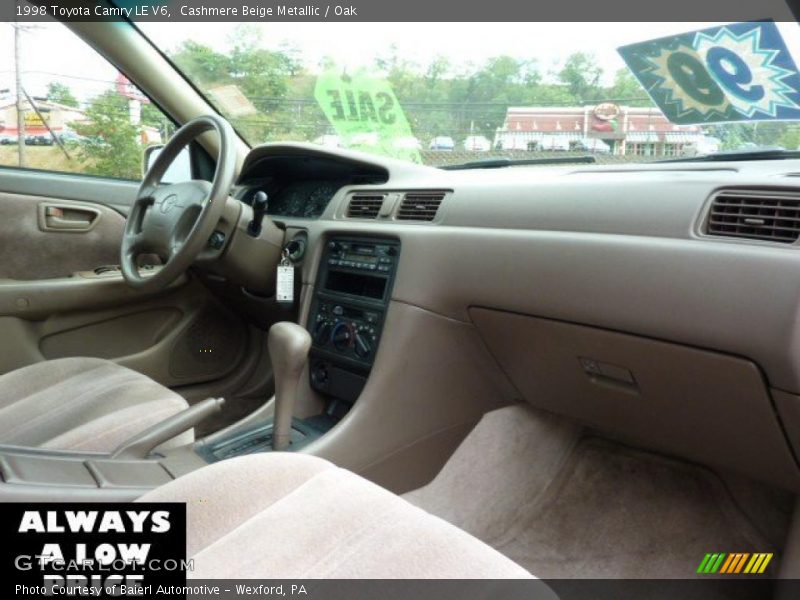 Cashmere Beige Metallic / Oak 1998 Toyota Camry LE V6