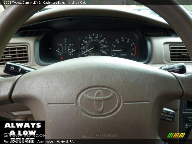Cashmere Beige Metallic / Oak 1998 Toyota Camry LE V6