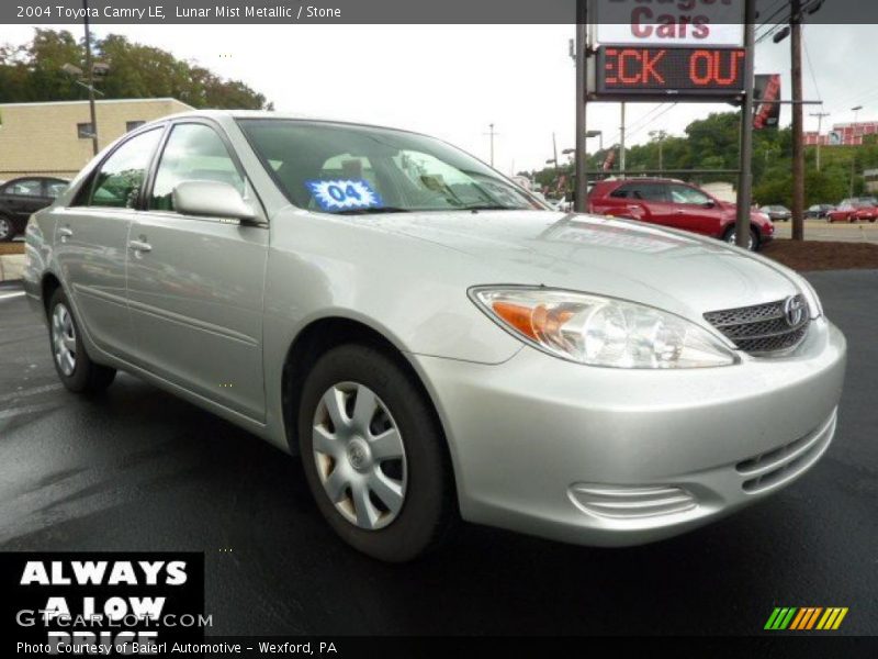 Lunar Mist Metallic / Stone 2004 Toyota Camry LE