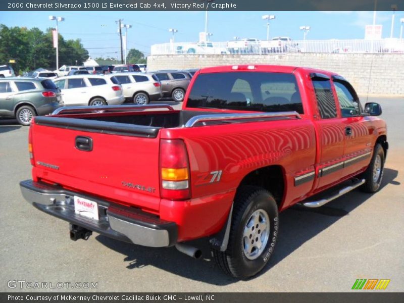 Victory Red / Graphite 2000 Chevrolet Silverado 1500 LS Extended Cab 4x4