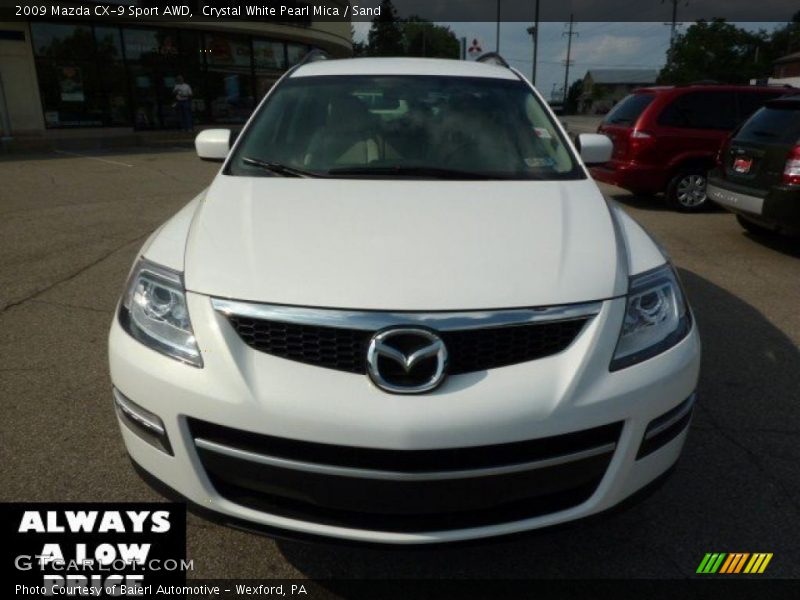 Crystal White Pearl Mica / Sand 2009 Mazda CX-9 Sport AWD