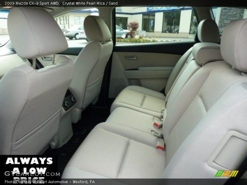 Crystal White Pearl Mica / Sand 2009 Mazda CX-9 Sport AWD