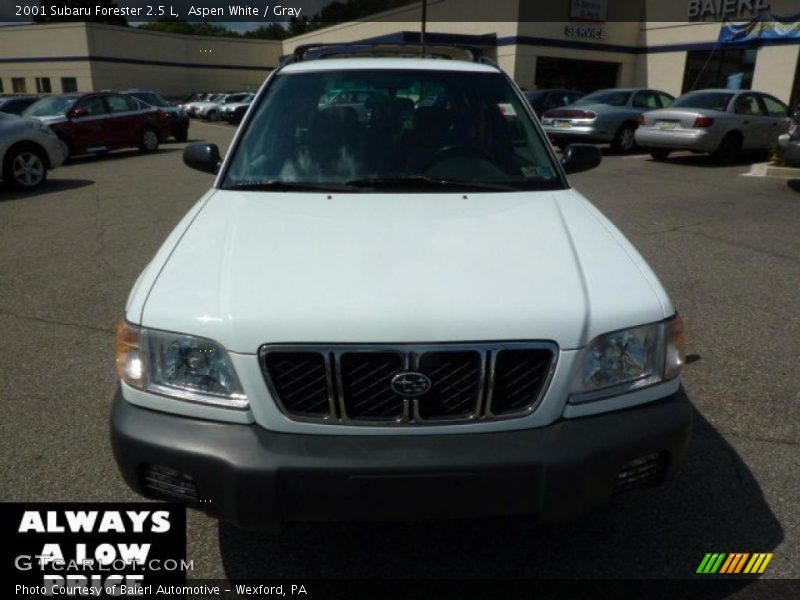 Aspen White / Gray 2001 Subaru Forester 2.5 L