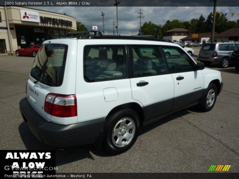 Aspen White / Gray 2001 Subaru Forester 2.5 L