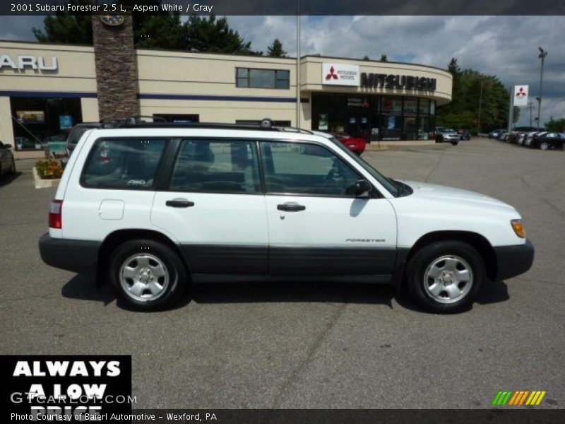Aspen White / Gray 2001 Subaru Forester 2.5 L