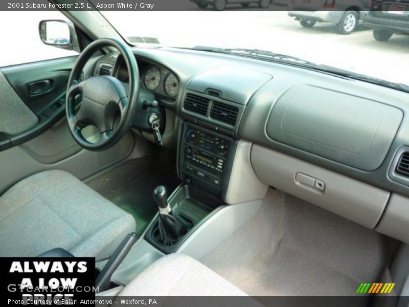 Aspen White / Gray 2001 Subaru Forester 2.5 L