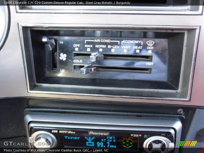 Controls of 1986 C/K C20 Custom Deluxe Regular Cab