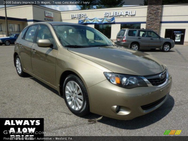 Topaz Gold Metallic / Ivory 2008 Subaru Impreza 2.5i Wagon