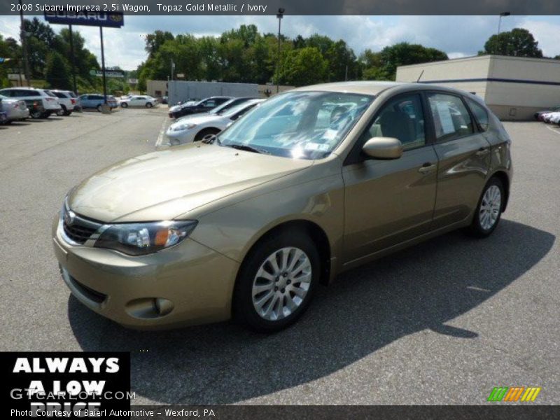 Topaz Gold Metallic / Ivory 2008 Subaru Impreza 2.5i Wagon