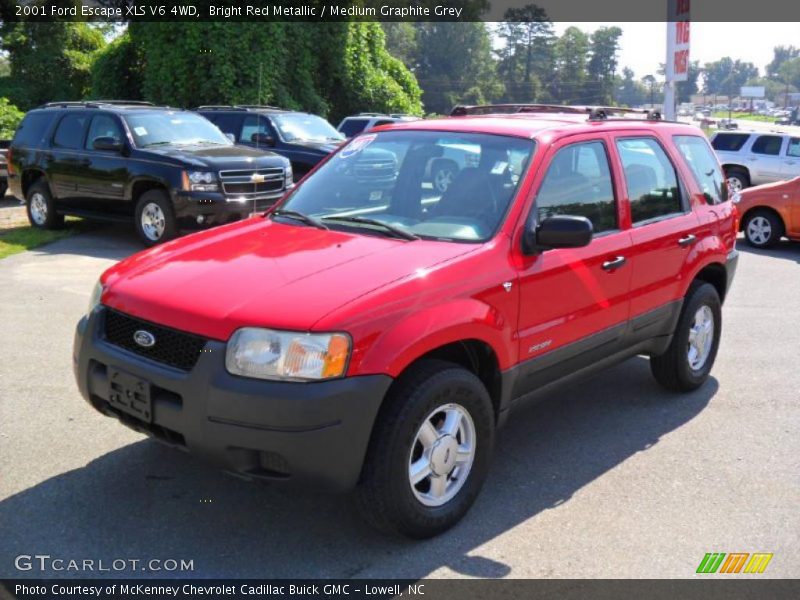 Bright Red Metallic / Medium Graphite Grey 2001 Ford Escape XLS V6 4WD