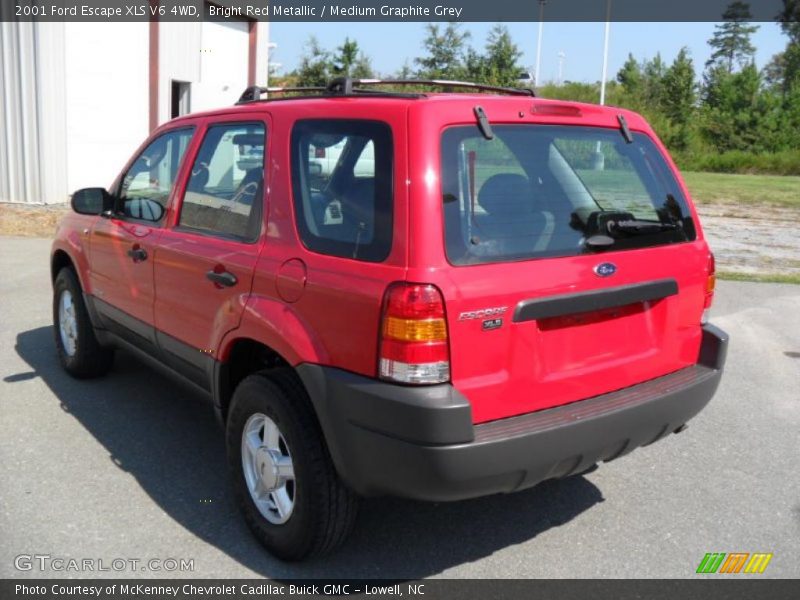 Bright Red Metallic / Medium Graphite Grey 2001 Ford Escape XLS V6 4WD