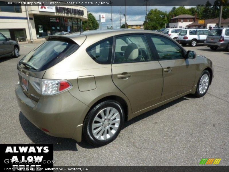 Topaz Gold Metallic / Ivory 2008 Subaru Impreza 2.5i Wagon