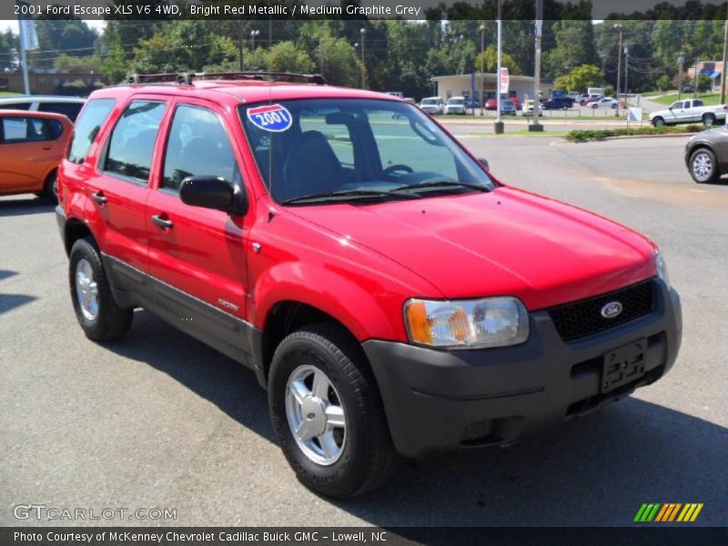 Bright Red Metallic / Medium Graphite Grey 2001 Ford Escape XLS V6 4WD