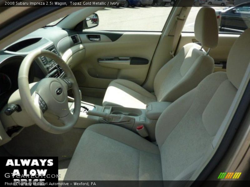Topaz Gold Metallic / Ivory 2008 Subaru Impreza 2.5i Wagon
