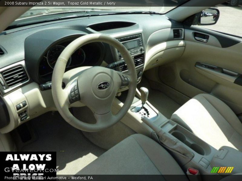 Topaz Gold Metallic / Ivory 2008 Subaru Impreza 2.5i Wagon