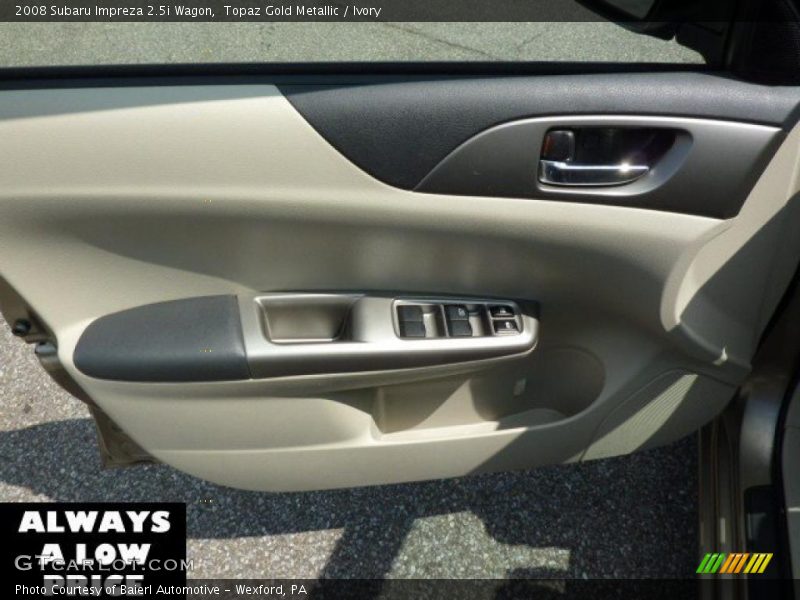 Topaz Gold Metallic / Ivory 2008 Subaru Impreza 2.5i Wagon