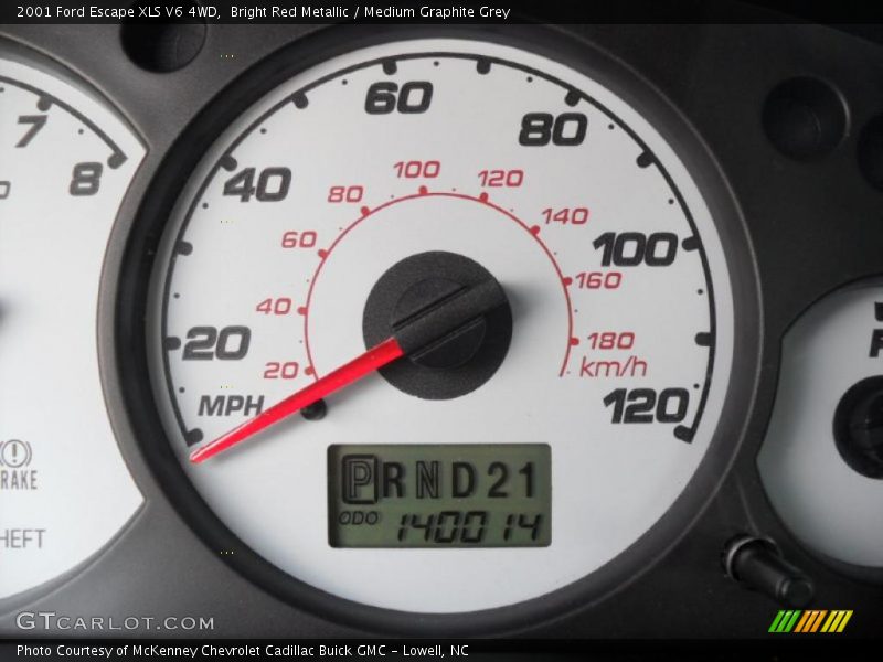Bright Red Metallic / Medium Graphite Grey 2001 Ford Escape XLS V6 4WD