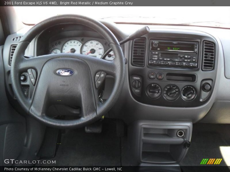 Bright Red Metallic / Medium Graphite Grey 2001 Ford Escape XLS V6 4WD