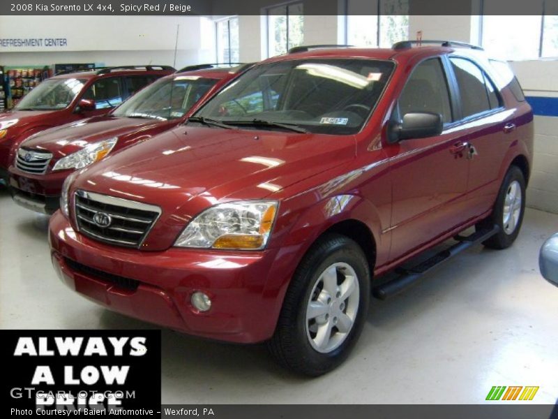 Spicy Red / Beige 2008 Kia Sorento LX 4x4