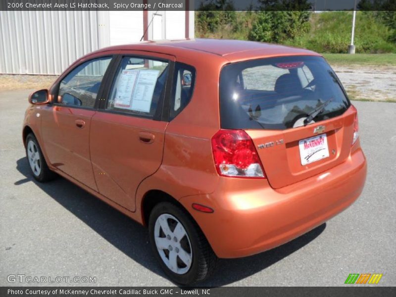 Spicy Orange / Charcoal 2006 Chevrolet Aveo LS Hatchback