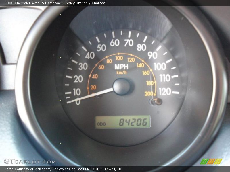 Spicy Orange / Charcoal 2006 Chevrolet Aveo LS Hatchback