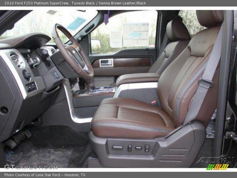 Tuxedo Black / Sienna Brown Leather/Black 2010 Ford F150 Platinum SuperCrew