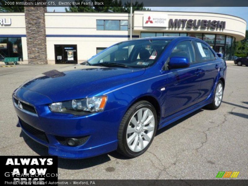 Electric Blue Pearl / Black 2008 Mitsubishi Lancer GTS