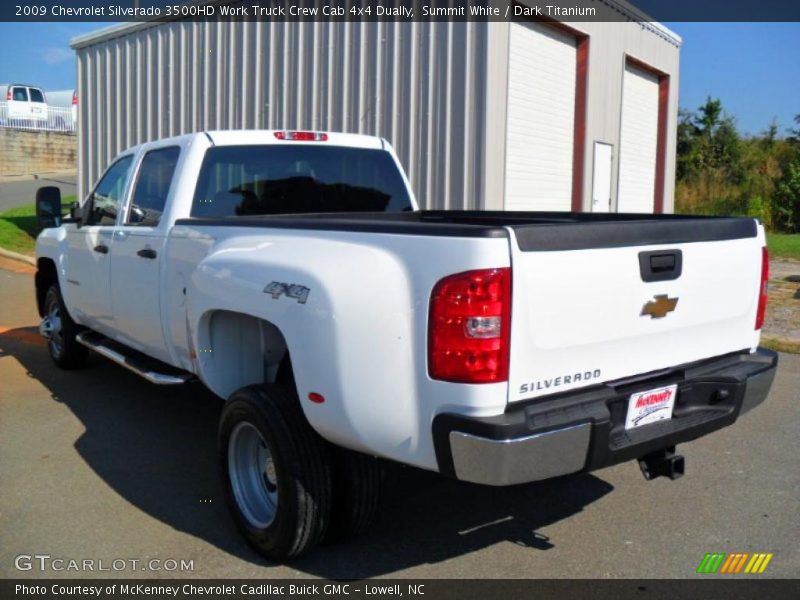 Summit White / Dark Titanium 2009 Chevrolet Silverado 3500HD Work Truck Crew Cab 4x4 Dually